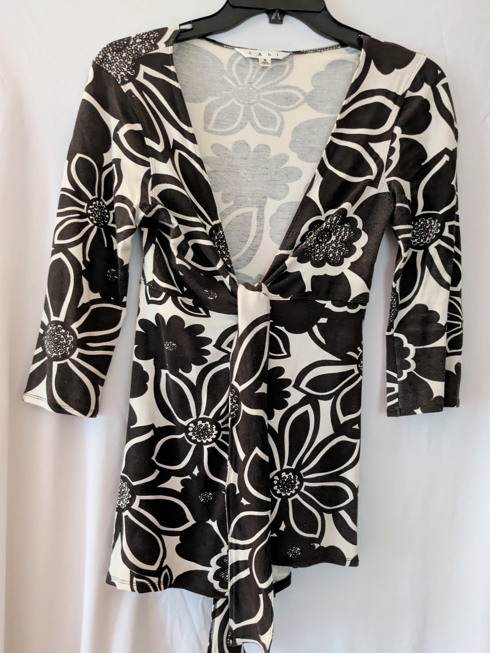 Cabi Floral Design Wrap Top